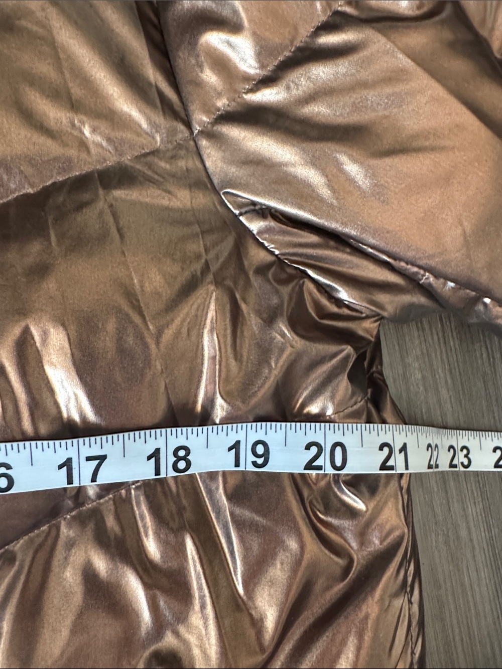 Athleta Lofty Metallic Down Puffer Jacket small women’s coat winter gold bronze - Picture 4 of 8